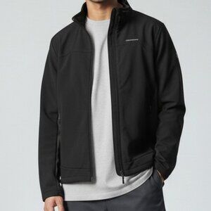 Craghoppers Softshell Jacket Men Large Black Full Zip Outdoor Hiking Lightweight